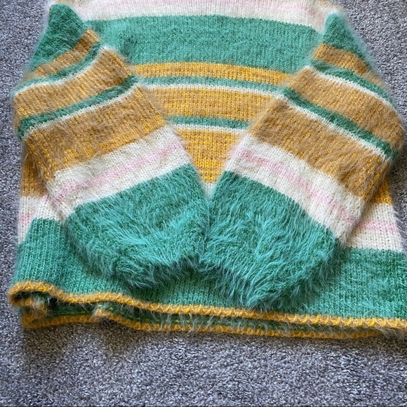 Kimchi Blue Turtleneck Striped Fuzzy Cozy Sweater - Picture 5 of 15